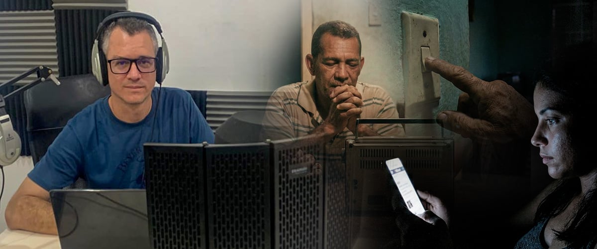 Moises en el estudio de RTM Cuba Collage